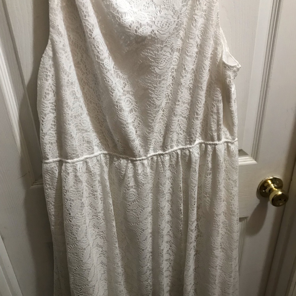 White lace/floral dress